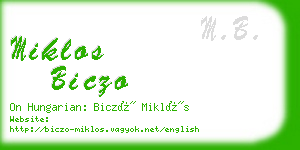 miklos biczo business card